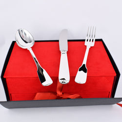 Silver Plated Cutlery 4er Set | Versilbertes Besteck-Set: Design Spaten