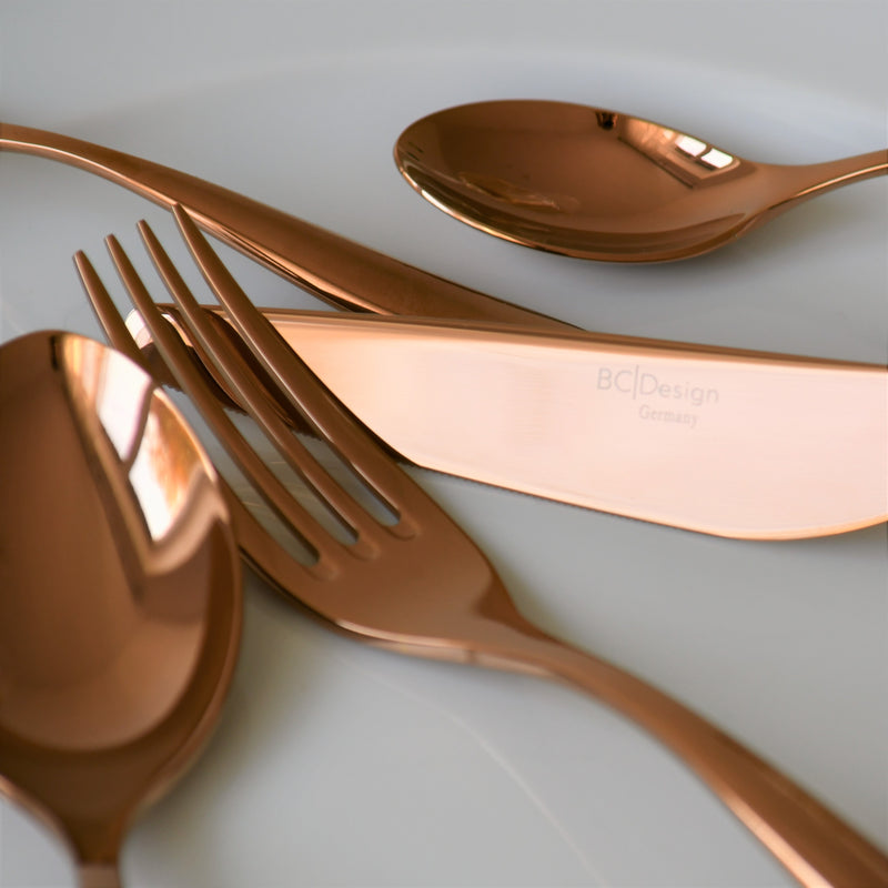 Cutlery Set, for 6 people, 30 pcs set - Rose Gold | Besteck Set Silber für 6 Personen, 30 tlg. Roségold