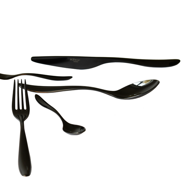 Cutlery Set, for 6 people, 30 pcs set -BLACK | Besteck Set für 6 Personen, 30 tlg. SCHWARZ