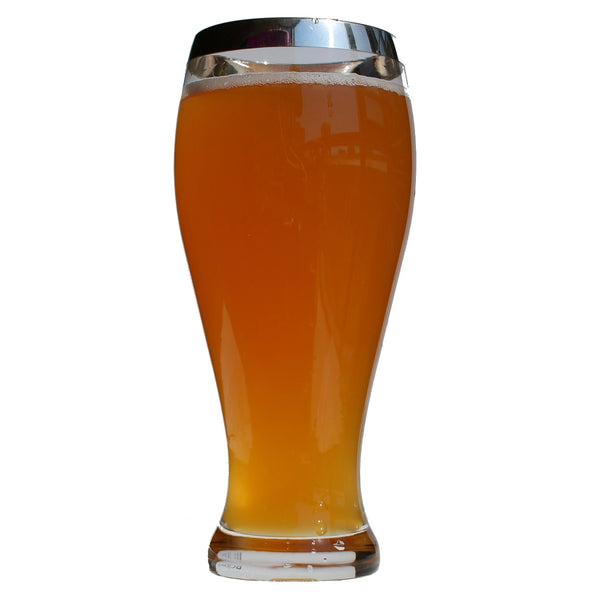 Weiss Beer Glass with Pure Silver Rim, Set of 2  |  Weizenbierglas mit Feinsilberrand, 2er Set