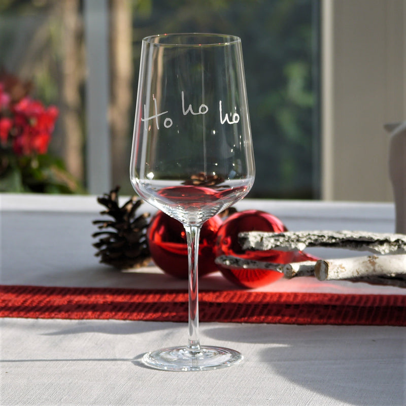Weihnachtsgeschenk Kristallrotweinglas Set Hohoho | Crystal Red Wine: Set Hohoho