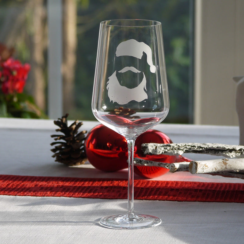 Weihnachtsgeschenk Kristallrotweinglas Set Santa | Crystal Red Wine Set: Santa