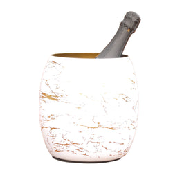 Champagnekühler: Gold, Weiß, Marmor- Optik