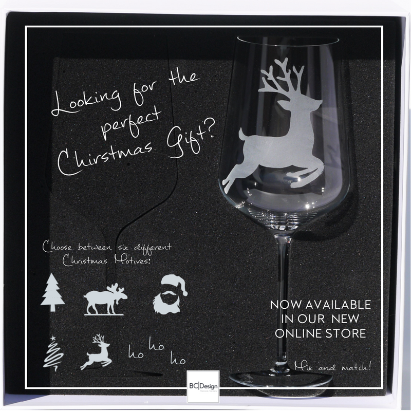 Weihnachtsgeschenk Kristallrotweinglas Set Deer | Crystal Red Wine Set: Deer