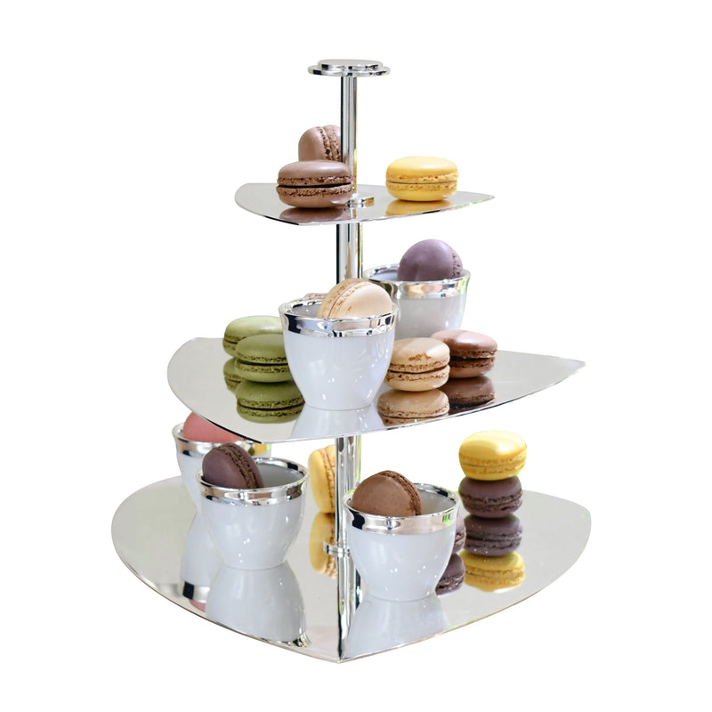 Cake Stand Design Spade - exclusive silver plated |  Etagere Design Spade - stark versilbert