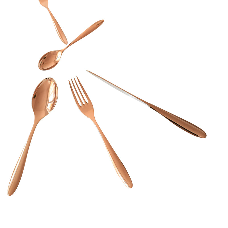 Cutlery Set, for 6 people, 30 pcs set - Rose Gold | Besteck Set Silber für 6 Personen, 30 tlg. Roségold