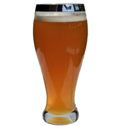Weiss Beer Glass with Pure Silver Rim, Set of 2  |  Weizenbierglas mit Feinsilberrand, 2er Set