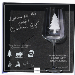 Weihnachtsgeschenk Kristallrotweinglas Set Tanne | Crystal Red Wine Set: Tanne